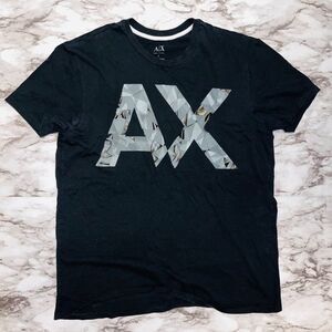 Armani Exchange Short Sleeve Logo Shirt Black Men L Going Out City Nightclub